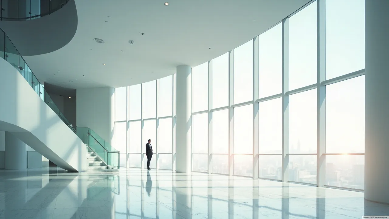 Moderne Architektur-Innenaufnahme mit Tageslicht und klaren Linien